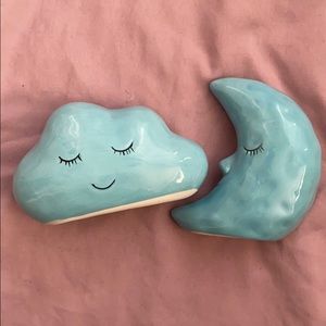 Ceramic moon and cloud